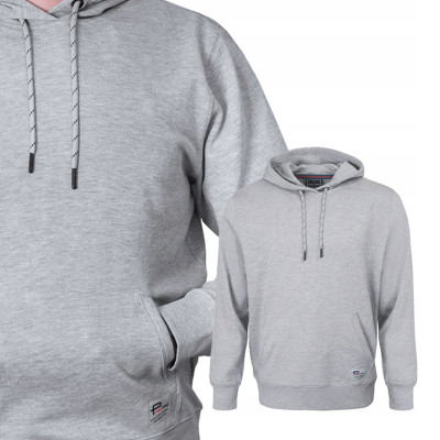 BLUZA Męska Kangurka z Kapturem MARTIN Dresowa Nieocieplana SZARA Pako Jeans