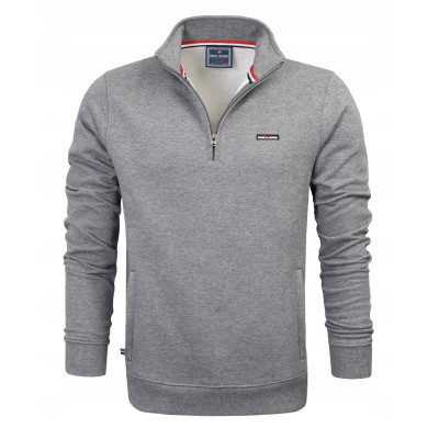 BLUZA Męska Bez Kaptura z Zamkiem Bawełniana Ciepła VIGO SZARA Pako Jeans