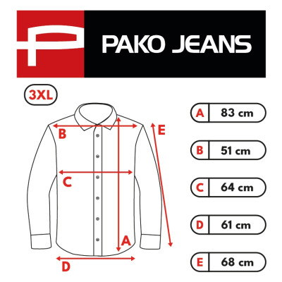 KOSZULA Męska z Długim Rękawem TWIN LNIANA Granatowa Regular Fit Pako Jeans