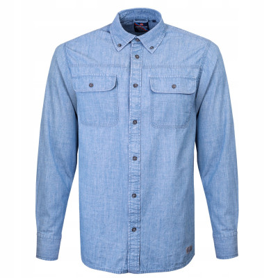 Koszula Męska Jeansowa z Długim Rękawem PETER Regular Fit Bawełniana Pako Jeans