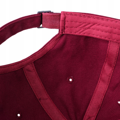 Czapka z Daszkiem INFLUENCER Bejsbolówka BORDOWA Bawełniana Pako Jeans