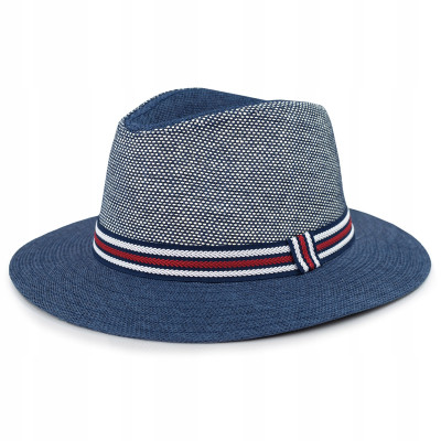 Letni kapelusz męski granatowy PANAMA 69 Pako Jeans