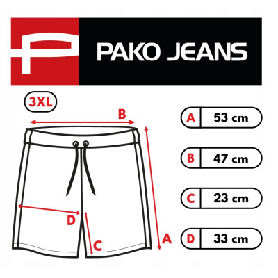 Krótkie Spodenki SZORTY Dresowe Męskie RABBIT Niebieskie Pako Jeans