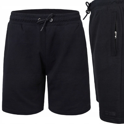 Krótkie Spodenki SZORTY Dresowe Męskie RABBIT Czarne Pako Jeans