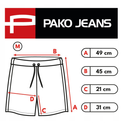 Krótkie Spodenki SZORTY Dresowe Męskie RABBIT Niebieskie Pako Jeans