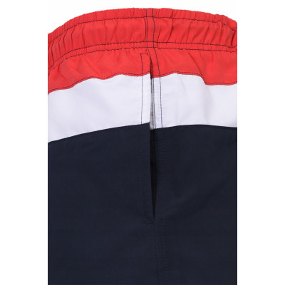 KAPIELÓWKI Męskie Spodenki SZORTY Plażowe CORAL Granatowo-Czerwono-Białe Pako Jeans