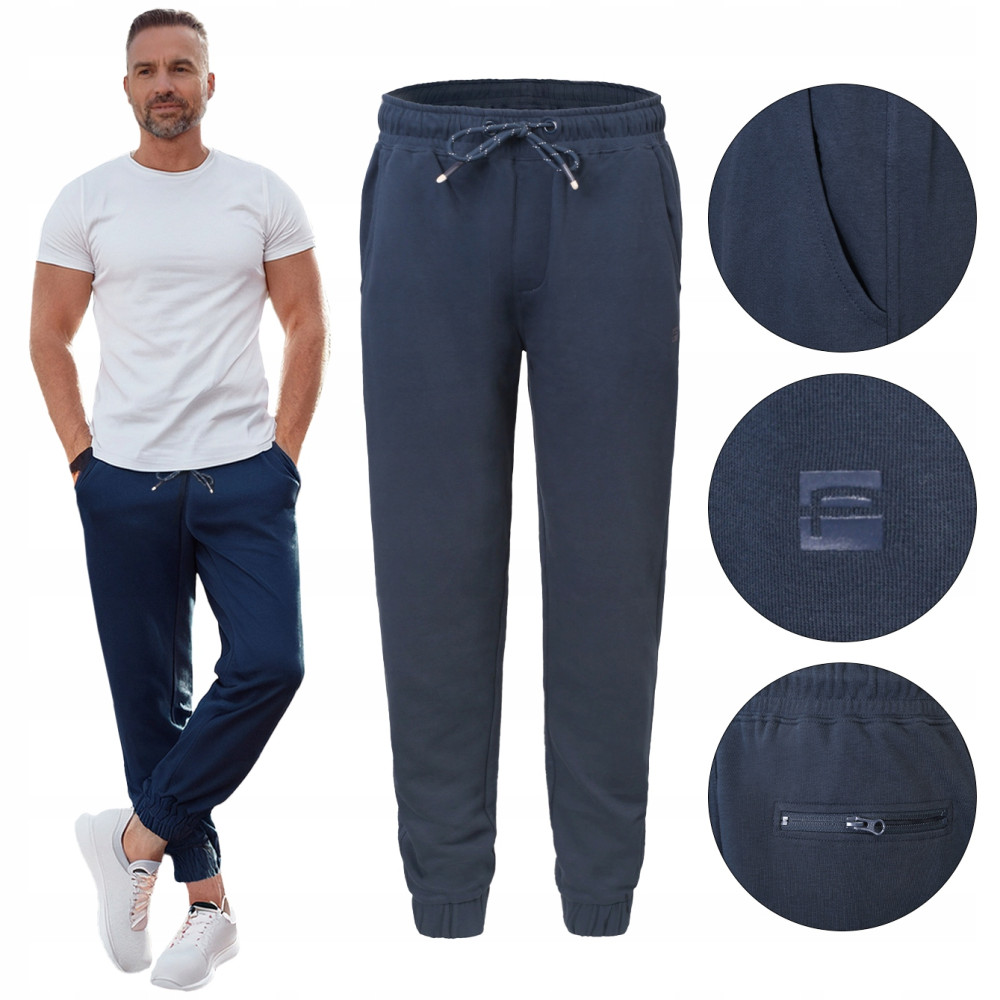 SPODNIE DRESOWE męskie długie sportowe MARTIN granatowe Pako Jeans SPODNIE DRESOWE męskie długie sportowe MARTIN granatowe Pako Jeans