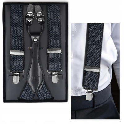 SZELKI Męskie z Wzorkiem do Spodni w Pudełku Mocne Elastyczne od S do XXL