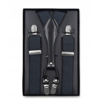 SZELKI Męskie z Wzorkiem do Spodni w Pudełku Mocne Elastyczne od S do XXL