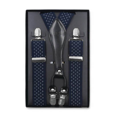 SZELKI Męskie z Wzorkiem do Spodni w Pudełku Mocne Elastyczne od S do XXL