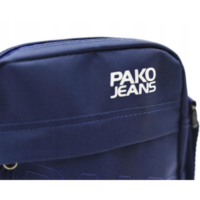 TORBA Męska na RAMIĘ Praktyczna Saszetka na Pasku GRANATOWA Pako Jeans