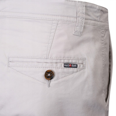 ELEGANCKIE Spodenki SZORTY Chino Męskie RALPH Jasnoszare Pako Jeans