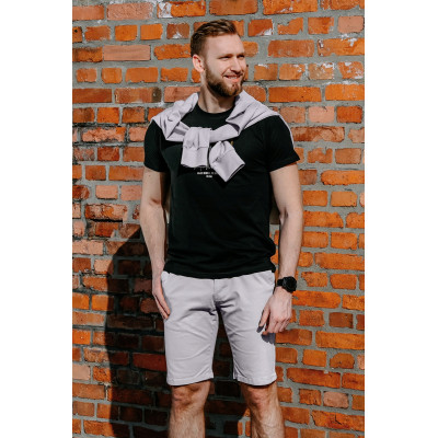 ELEGANCKIE Spodenki SZORTY Chino Męskie RALPH Jasnoszare Pako Jeans