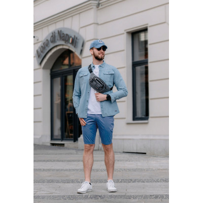 ELEGANCKIE Spodenki SZORTY Chino Męskie RALPH Niebieskie Pako Jeans