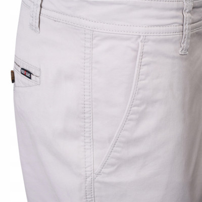 ELEGANCKIE Spodenki SZORTY Chino Męskie RALPH Jasnoszare Pako Jeans