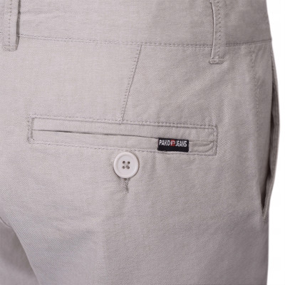ELEGANCKIE Spodenki SZORTY Chino Męskie MARIUS Jasnoszare Pako Jeans