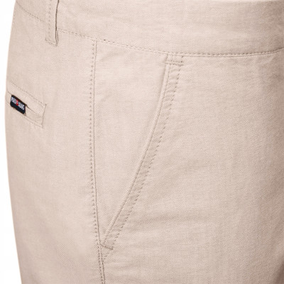 ELEGANCKIE Spodenki SZORTY Chino Męskie MARIUS Jasnobeżowe Pako Jeans