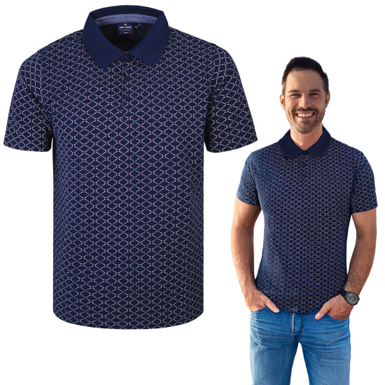 POLO Koszulka Męska GRANATOWA Bawełniana ARSENIK Elegancka Pako Jeans