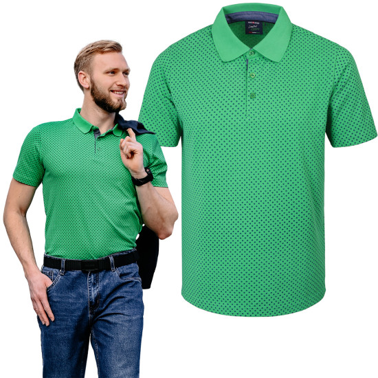 POLO Koszulka Męska ZIELONA Bawełniana ARSENIK Elegancka Pako Jeans