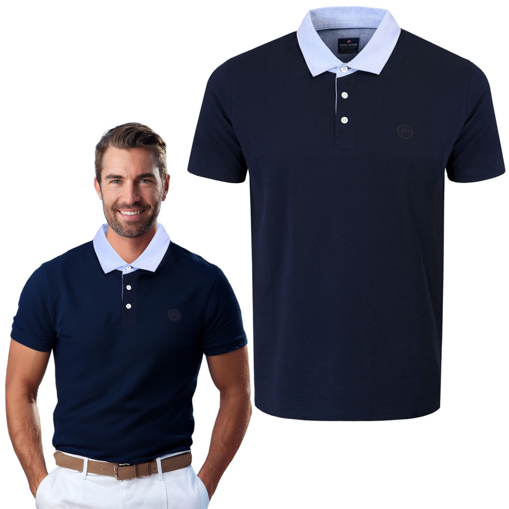 POLO Koszulka Męska GRANATOWA Bawełniana ALT Elegancka Pako Jeans POLO Koszulka Męska GRANATOWA Bawełniana ALT Elegancka Pako Jeans