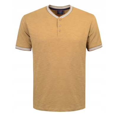T-SHIRT Męski Koszulka w Serek KARMELOWA Bawełniana MORLY Pako Jeans