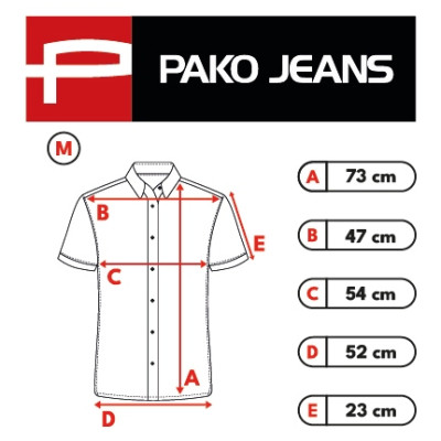 KOSZULA Męska w KRATKĘ z Krótkim Rękawem SLIM FIT Bawełniana Pako Jeans