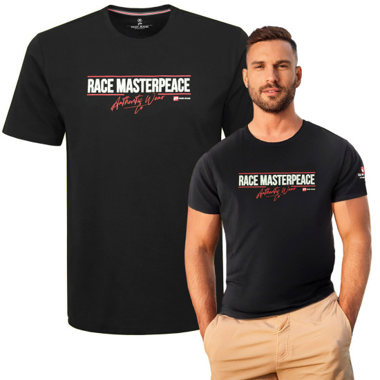T-SHIRT Męski DAL Koszulka z Nadrukiem CZARNA Bawełniana Pako Jeans