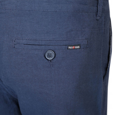 SPODNIE Męskie CHINOSY Bawełniane GRANATOWE Slim Fit JOHNSON Pako Jeans