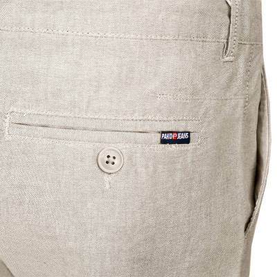 SPODNIE Męskie CHINOSY Bawełniane JASNOBEŻOWE Slim Fit JOHNSON Pako Jeans
