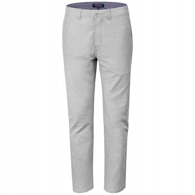 SPODNIE Męskie CHINOSY Bawełniane JASNOSZARE Slim Fit JOHNSON Pako Jeans