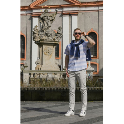 SPODNIE Męskie CHINOSY Bawełniane JASNOSZARE Slim Fit ERIC Pako Jeans