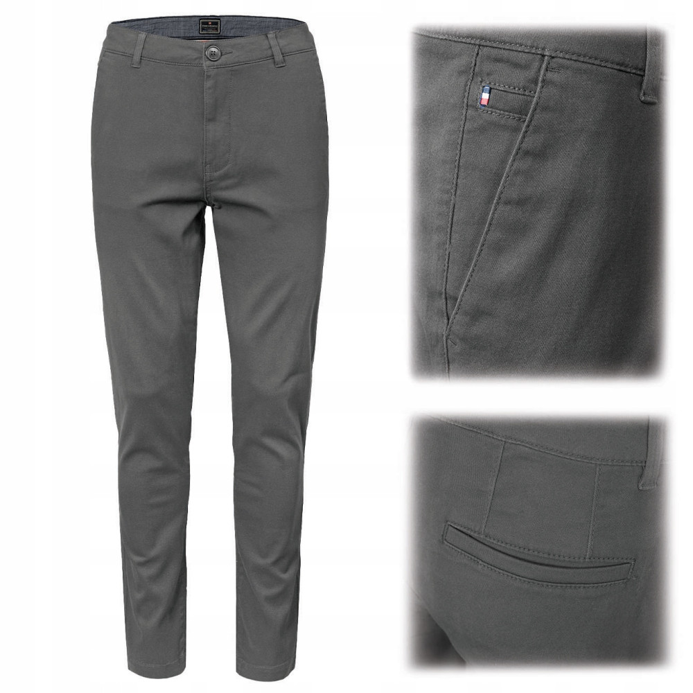 SPODNIE Męskie CHINOSY Bawełniane Długie GRAFIT Slim Fit PECTUS Pako Jeans SPODNIE Męskie CHINOSY Bawełniane Długie GRAFIT Slim Fit PECTUS Pako Jeans