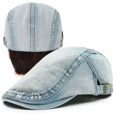 KASZKIET Męski Bawełniany Czapka na Lato BŁĘKITNY Jeansowy Pako Jeans - Pakojeans.pl