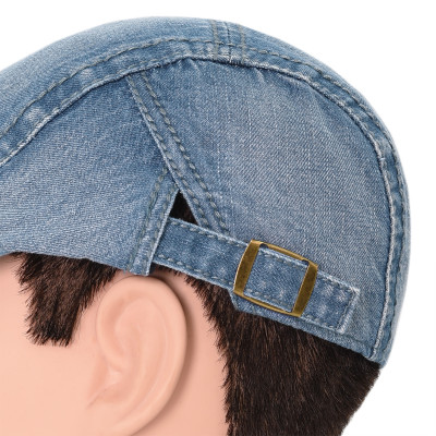 KASZKIET Męski Bawełniany Czapka na Lato NIEBIESKI Jeansowy Pako Jeans - Pakojeans.pl