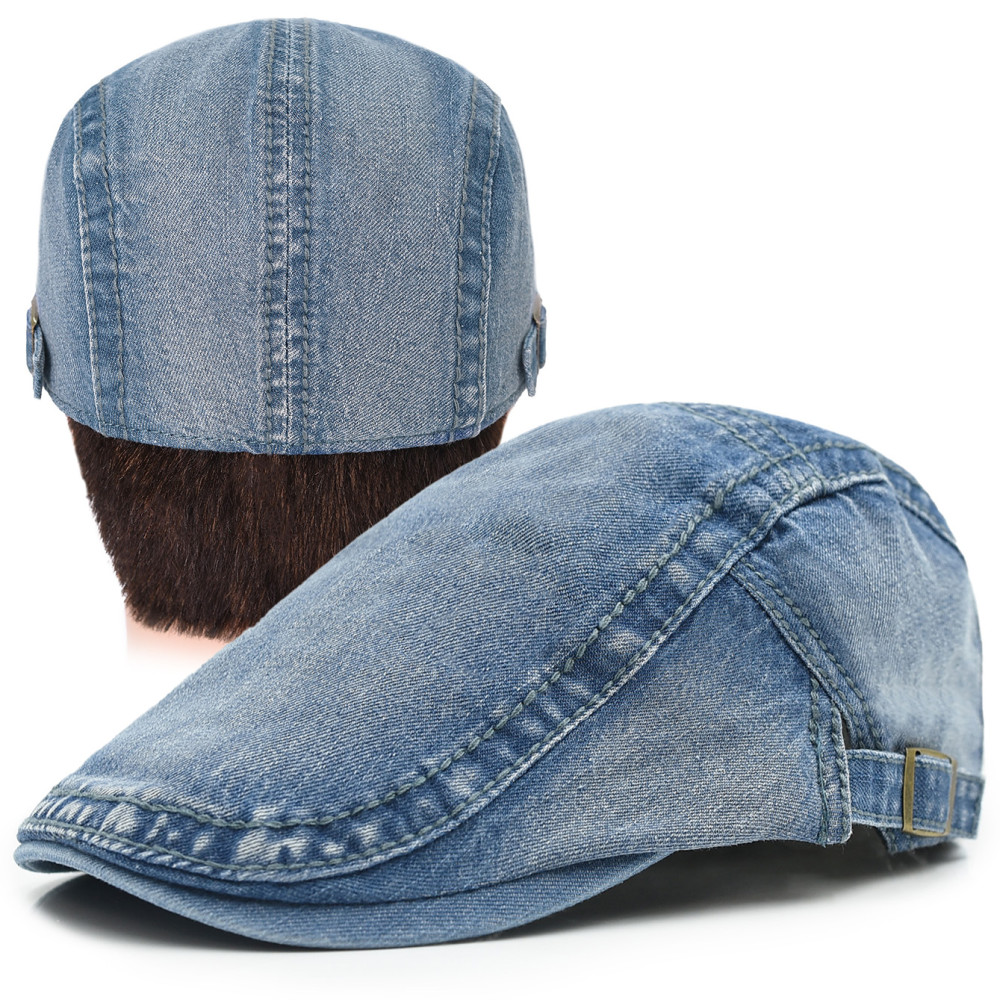 KASZKIET Męski Bawełniany Czapka na Lato NIEBIESKI Jeansowy Pako Jeans - Pakojeans.pl KASZKIET Męski Bawełniany Czapka na Lato NIEBIESKI Jeansowy Pako Jeans - Pakojeans.pl