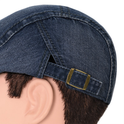 KASZKIET Męski Bawełniany Czapka na Lato GRANATOWY Jeansowy Pako Jeans - Pakojeans.pl