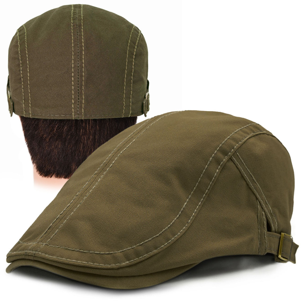 Kaszkiet męski khaki czapka casual bawełna Kaszkiet męski khaki czapka casual bawełna