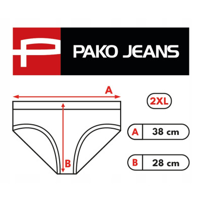 Slipy męskie majtki bawełniane wygodne ROCKY bordowe Pako Jeans