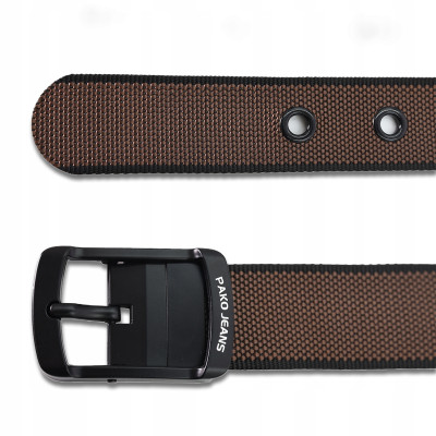 PASEK Męski Parciany do Spodni DWUSTRONNY Solidna Klamra FLIP PREMIUM Pako Jeans - Pakojeans.pl