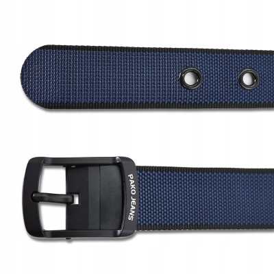 PASEK Męski Parciany do Spodni DWUSTRONNY Solidna Klamra FLIP PREMIUM Pako Jeans - Pakojeans.pl