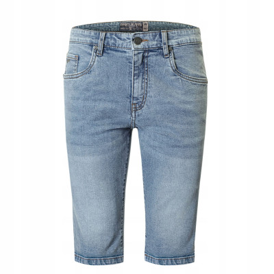 SPODENKI Jeansowe Męskie Denim SAMOT Szorty BŁĘKITNE Sprane Pako Jeans - Pakojeans.pl