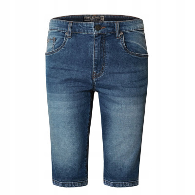 SPODENKI Jeansowe Męskie Denim SAMOT Szorty GRANATOWE Sprane Pako Jeans - Pakojeans.pl
