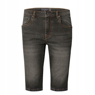 SPODENKI Jeansowe Męskie Denim SAMOT Szorty CZARNE Sprane Pako Jeans - Pakojeans.pl