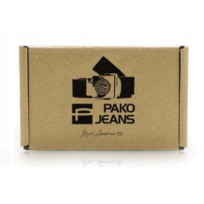 PASEK Męski Parciany do Spodni z Automatyczną Klamrą CANVAS Grafitowy PREMIUM Pako Jeans - Pakojeans.pl