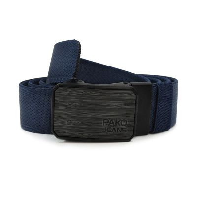 PASEK Męski Parciany do Spodni z Automatyczną Klamrą CANVAS Granatowy PREMIUM Pako Jeans - Pakojeans.pl