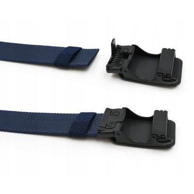 PASEK Męski Parciany do Spodni z Automatyczną Klamrą CANVAS Granatowy PREMIUM Pako Jeans - Pakojeans.pl