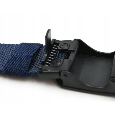 PASEK Męski Parciany do Spodni z Automatyczną Klamrą CANVAS Granatowy PREMIUM Pako Jeans - Pakojeans.pl