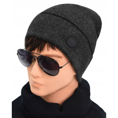 CZAPKA męska ZIMOWA na Mrozy Elastyczna Beanie Z.97 CZARNA - Pakojeans.pl