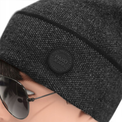 CZAPKA męska ZIMOWA na Mrozy Elastyczna Beanie Z.97 CZARNA - Pakojeans.pl