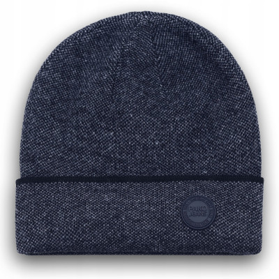 CZAPKA męska ZIMOWA na Mrozy Elastyczna Beanie Z.97 GRANATOWA - Pakojeans.pl